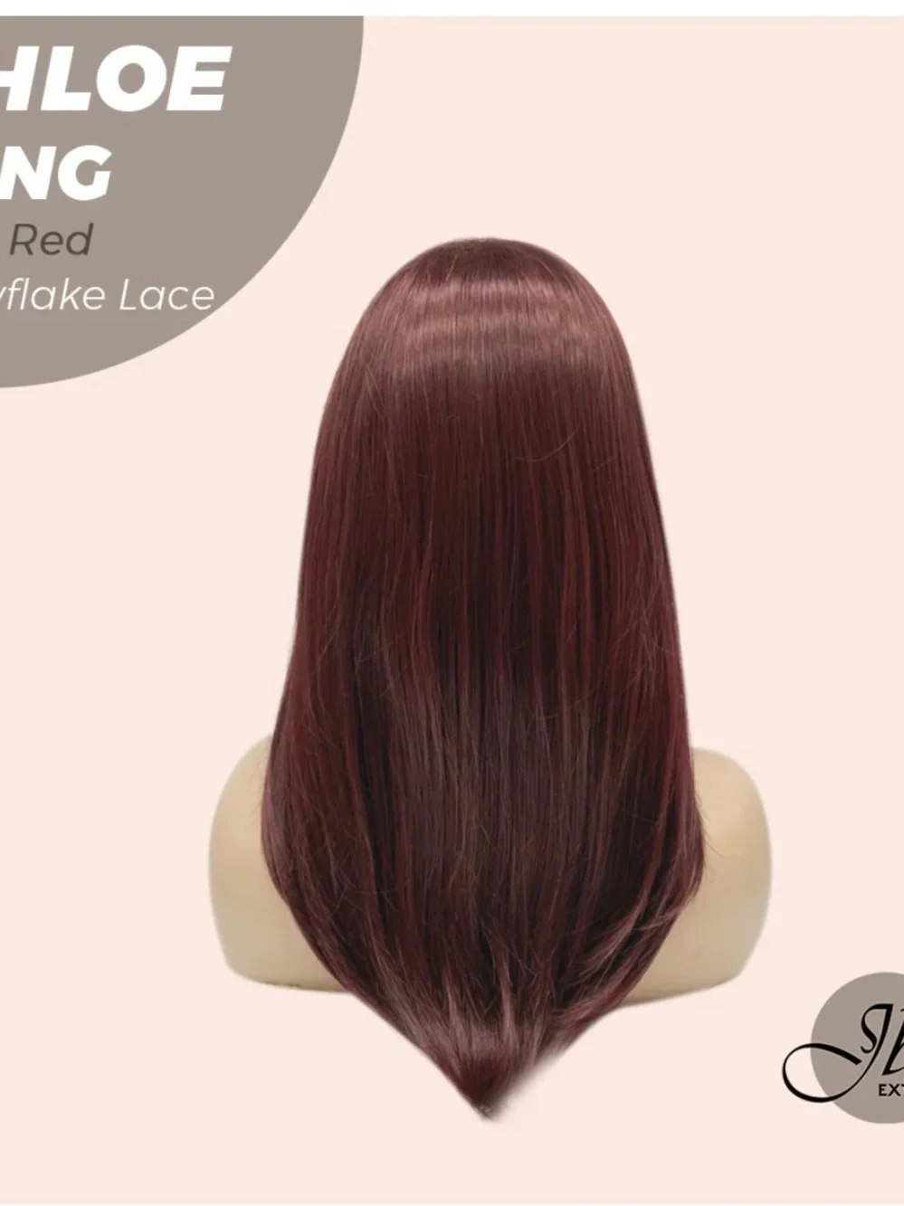 Khloe Long Lace Front Wig - Dark Red